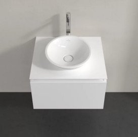 Тумба під раковину Villeroy&Boch Legato 60х50 см ДСП білий матовий B56700MS
