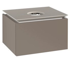 Тумба під раковину Villeroy&Boch Legato 60х50 см ДСП трюфель сірий B56700VG