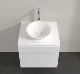 Тумба под раковину Villeroy & Boch Legato 60х55 см МДФ/ДСП глянцевый белый B56800DH