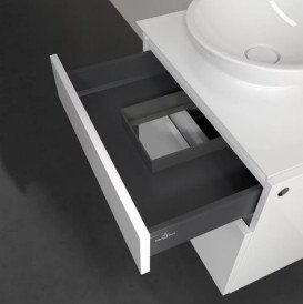 Тумба под раковину Villeroy & Boch Legato 60х55 см МДФ/ДСП глянцевый белый B56800DH