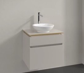 Тумба под раковину Villeroy & Boch Legato 60х50 см ДСП мягкий серый B56800VK