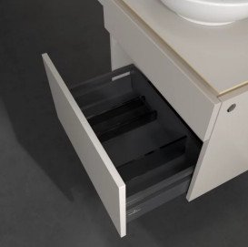 Тумба под раковину Villeroy & Boch Legato 60х50 см ДСП мягкий серый B56800VK