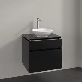 Тумба под раковину Villeroy & Boch Legato 60х50 см МДФ/ДСП черный матовый лак B56800PD