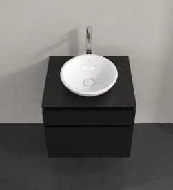 Тумба под раковину Villeroy & Boch Legato 60х50 см МДФ/ДСП черный матовый лак B56800PD