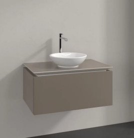 Тумба под раковину Villeroy & Boch Legato 80х50 см ДСП трюфель серый B56900VG