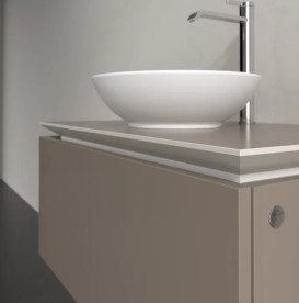 Тумба под раковину Villeroy & Boch Legato 80х50 см ДСП трюфель серый B56900VG