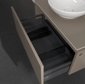 Тумба под раковину Villeroy & Boch Legato 80х50 см ДСП трюфель серый B56900VG