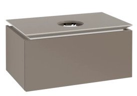 Тумба под раковину Villeroy & Boch Legato 80х50 см ДСП трюфель серый B56900VG