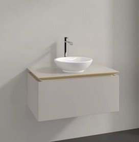 Тумба под раковину Villeroy & Boch Legato 80х50 см ДСП мягкий серый B56900VK