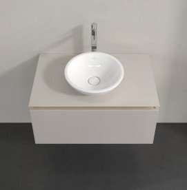 Тумба под раковину Villeroy & Boch Legato 80х50 см ДСП мягкий серый B56900VK
