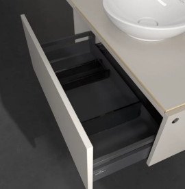 Тумба под раковину Villeroy & Boch Legato 80х50 см ДСП мягкий серый B56900VK
