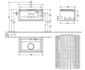 Тумба под раковину Villeroy & Boch Legato 80х50 см ДСП мягкий серый B56900VK