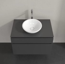 Тумба под раковину Villeroy & Boch Legato 80х50 см МДФ/ДСП глянцевый серый B57000FP