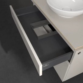 Тумба під раковину Villeroy&Boch Legato 80х50 см ДСП м'який сірий B57000VK