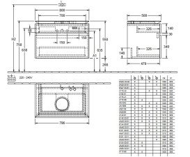 Тумба под раковину Villeroy & Boch Legato 80х50 см ДСП белое дерево B57000E8
