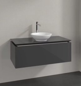 Тумба под раковину Villeroy & Boch Legato 100х50 см МДФ/ДСП глянцевый серый B57100FP