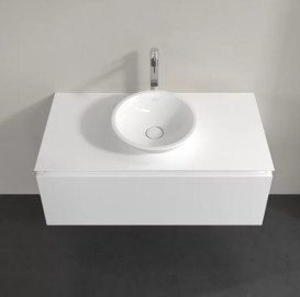 Тумба під раковину Villeroy&Boch Legato 100х50 см ДСП білий матовий B57100MS