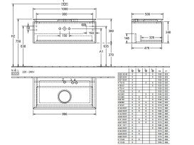 Тумба під раковину Villeroy & Boch Legato 100х50 см ДСП сірий трюфель B57100VG