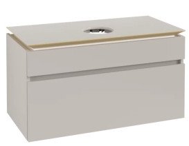 Тумба под раковину Villeroy & Boch Legato 100х55 см ДСП мягкий серый B57200VK