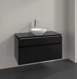 Тумба под раковину Villeroy & Boch Legato 100х55 см МДФ/ДСП черный матовый лак B57200PD