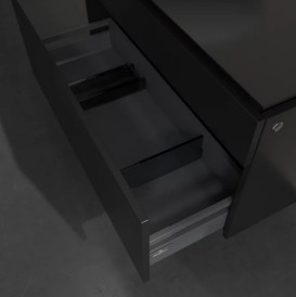 Тумба под раковину Villeroy & Boch Legato 100х55 см МДФ/ДСП черный матовый лак B57200PD