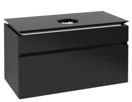 Тумба под раковину Villeroy & Boch Legato 100х55 см МДФ/ДСП черный матовый лак B57200PD