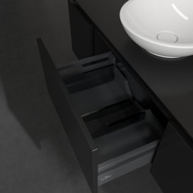 Тумба под раковину Villeroy & Boch Legato 120х38 см МДФ/ДСП черный матовый лак B57700PD