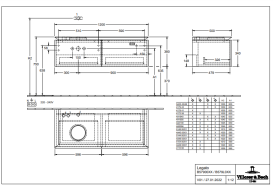 Тумба під раковину Villeroy & Boch Legato 120х38 см ДСП/ДСП біле дерево B57900E8