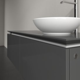 Тумба під раковину Villeroy & Boch Legato 120х38 см МДФ/ДСП глянсовий сірий B58100FP