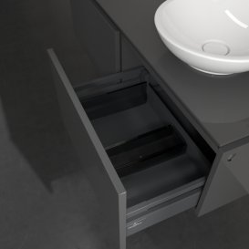 Тумба під раковину Villeroy & Boch Legato 120х38 см МДФ/ДСП глянсовий сірий B58100FP