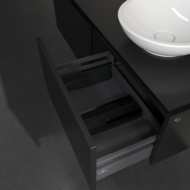 Тумба под раковину Villeroy & Boch Legato 120х38 см МДФ/ДСП черный матовый лак B58100PD