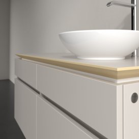 Тумба під раковину Villeroy & Boch Legato 120х55 см ДСП ніжно-сірий B58200VK