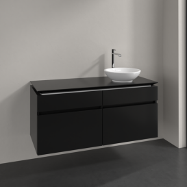 Тумба под раковину Villeroy & Boch Legato 120х55 см МДФ/ДСП черный матовый лак B58200PD