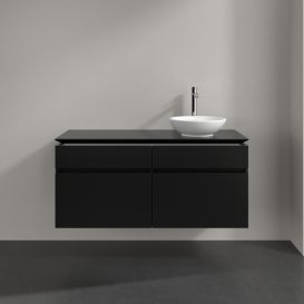 Тумба под раковину Villeroy & Boch Legato 120х55 см МДФ/ДСП черный матовый лак B58200PD