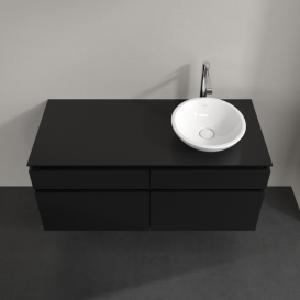 Тумба под раковину Villeroy & Boch Legato 120х55 см МДФ/ДСП черный матовый лак B58200PD