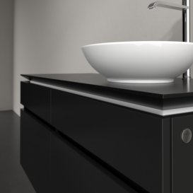 Тумба под раковину Villeroy & Boch Legato 120х55 см МДФ/ДСП черный матовый лак B58200PD