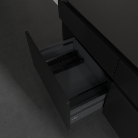Тумба под раковину Villeroy & Boch Legato 120х55 см МДФ/ДСП черный матовый лак B58200PD