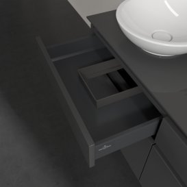 Тумба под раковину Villeroy & Boch Legato 120х55 см МДФ/ДСП глянцевый серый B58400FP