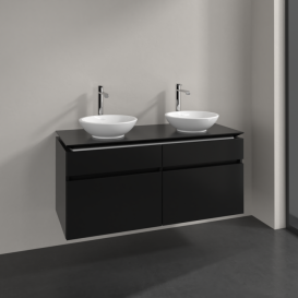 Тумба под раковину Villeroy & Boch Legato 120х55 см МДФ/ДСП черный матовый лак B58400PD