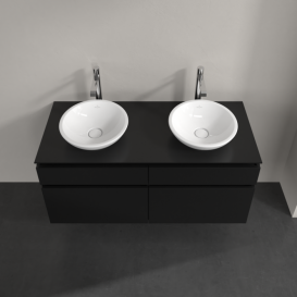 Тумба под раковину Villeroy & Boch Legato 120х55 см МДФ/ДСП черный матовый лак B58400PD