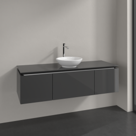 Тумба под раковину Villeroy & Boch Legato 140х38 см МДФ/ДСП глянцевый серый B58500FP