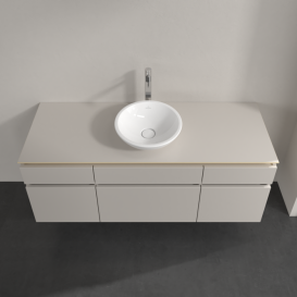 Тумба под раковину Villeroy & Boch Legato 140х55 см ДСП нежно-серый B58600VK