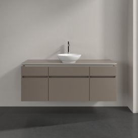 Тумба под раковину Villeroy & Boch Legato 140х55 см ДСП трюфель серый B58600VG