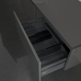 Тумба під раковину Villeroy & Boch Legato 140х38 см МДФ/ДСП глянсовий сірий B58700FP