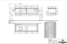 Тумба під раковину Villeroy & Boch Legato 140х38 см ДСП біле дерево B58700E8
