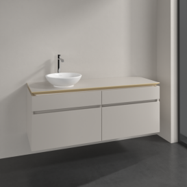 Тумба під раковину Villeroy & Boch Legato 140х55 см ДСП ніжно-сірий B58800VK
