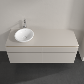 Тумба під раковину Villeroy & Boch Legato 140х55 см ДСП ніжно-сірий B58800VK