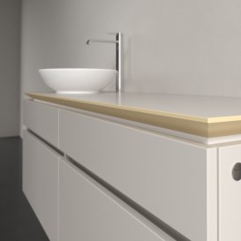 Тумба під раковину Villeroy & Boch Legato 140х55 см ДСП ніжно-сірий B58800VK
