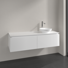Тумба под раковину Villeroy & Boch Legato 140х38 см МДФ/ДСП белый глянцевый B58900DH