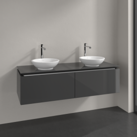 Тумба под раковину Villeroy & Boch Legato 140х38 см МДФ/ДСП глянцевый серый B59100FP